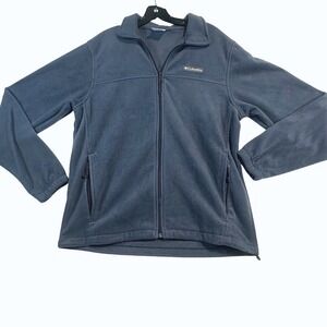Columbia Men Fleece Jacket Full Zip Gray Size Medium Gorpcore Spring Hiking